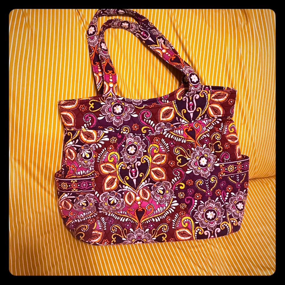 Vera Bradley Pleated Tote in Safari Sunset